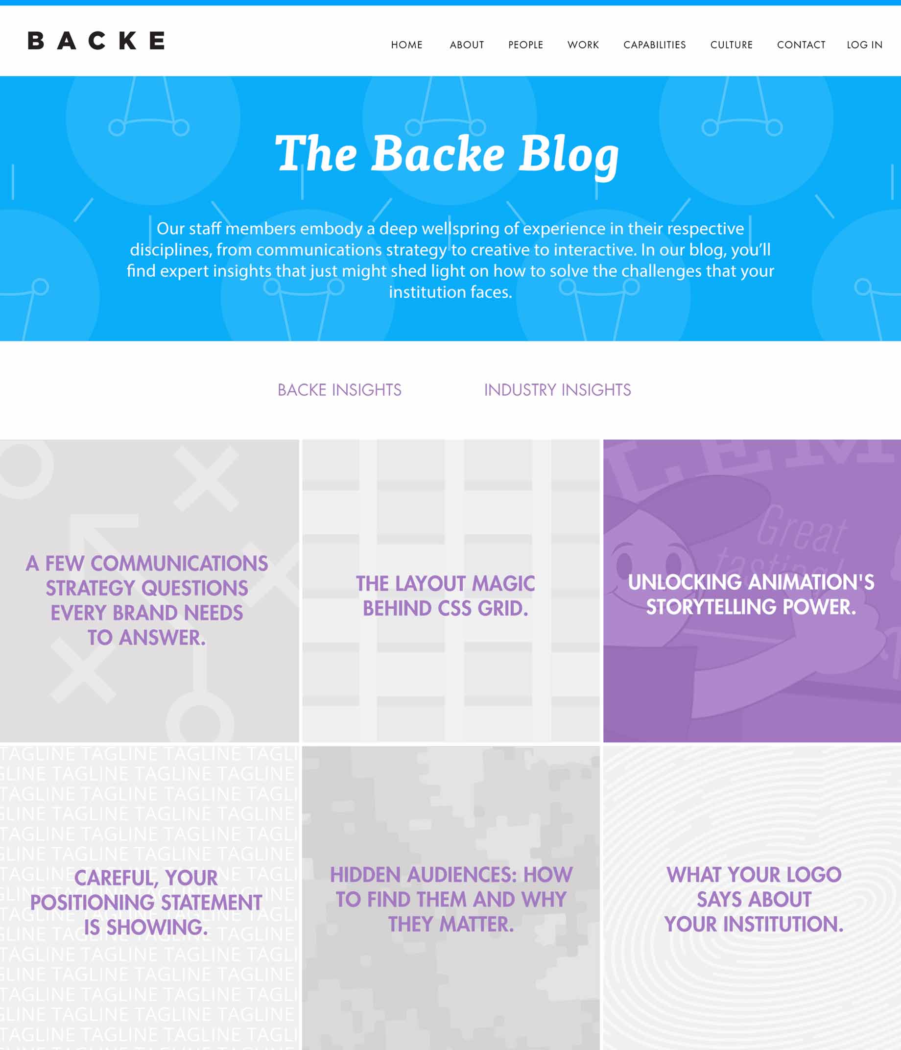 Blog page layout