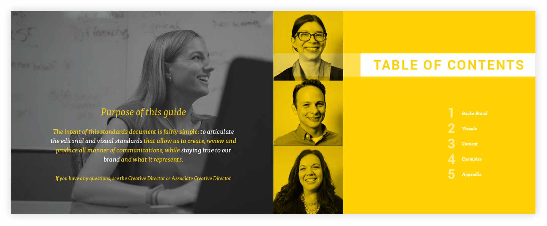 Agency brand guide interior